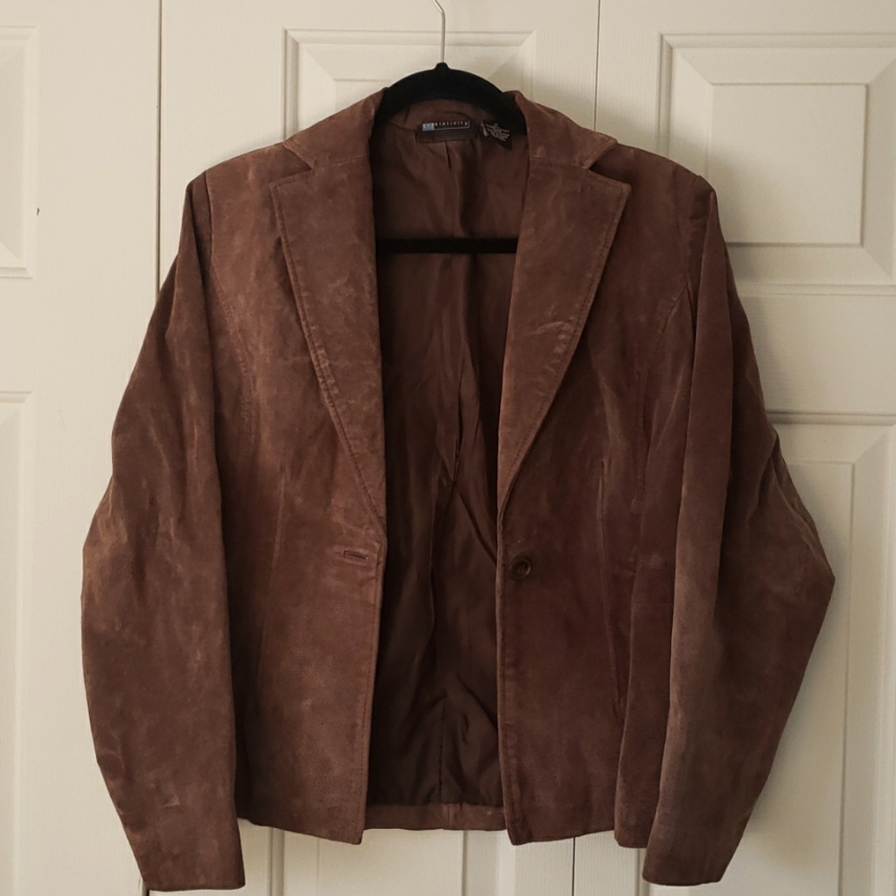 Womens Suede Blazer